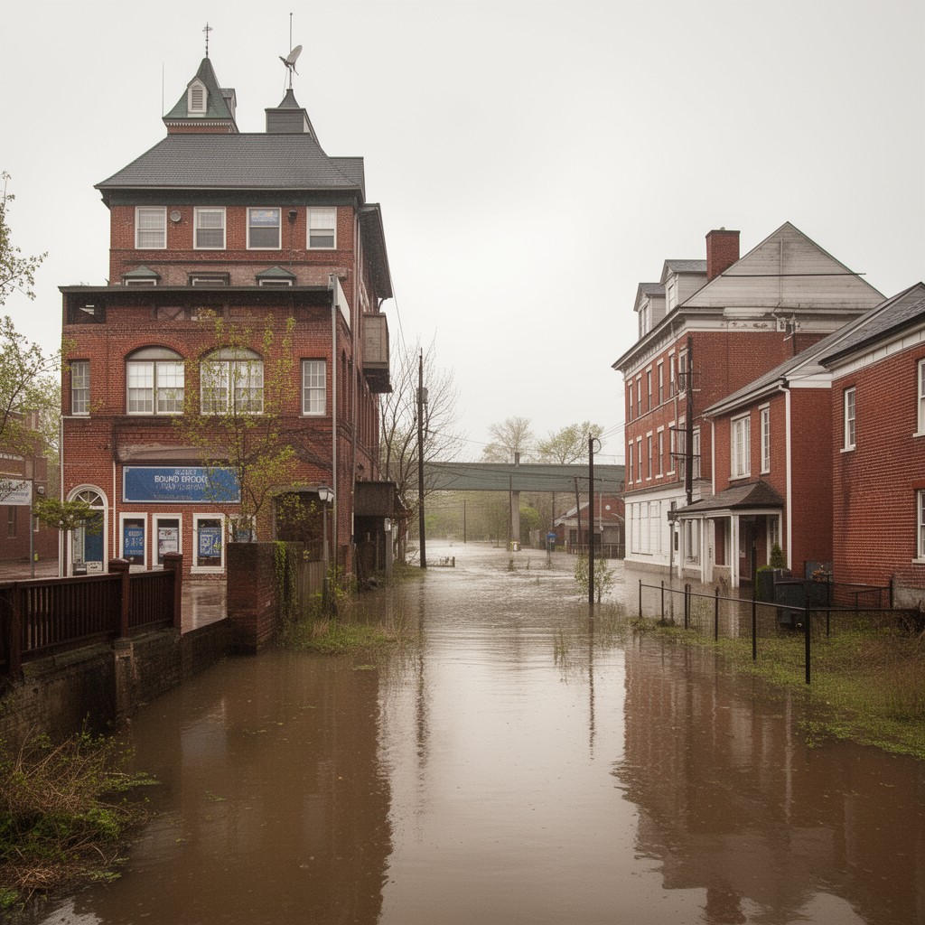 AI-generated illustration of Bound Brook, New Jersey
