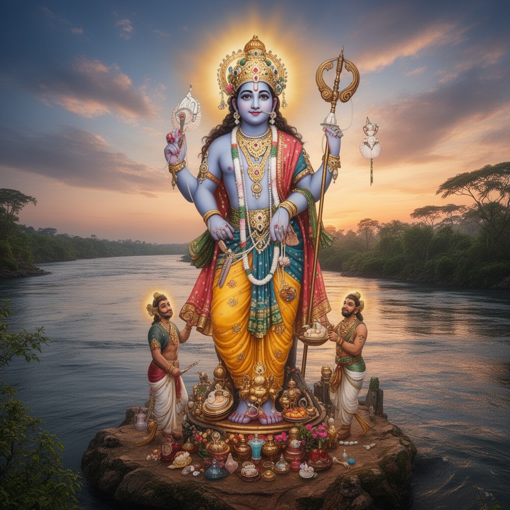 AI-generated illustration of Krishna