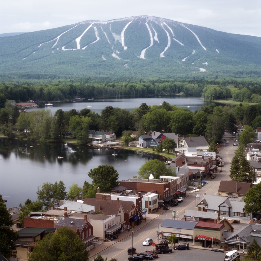 AI-generated illustration of Bridgton, Maine