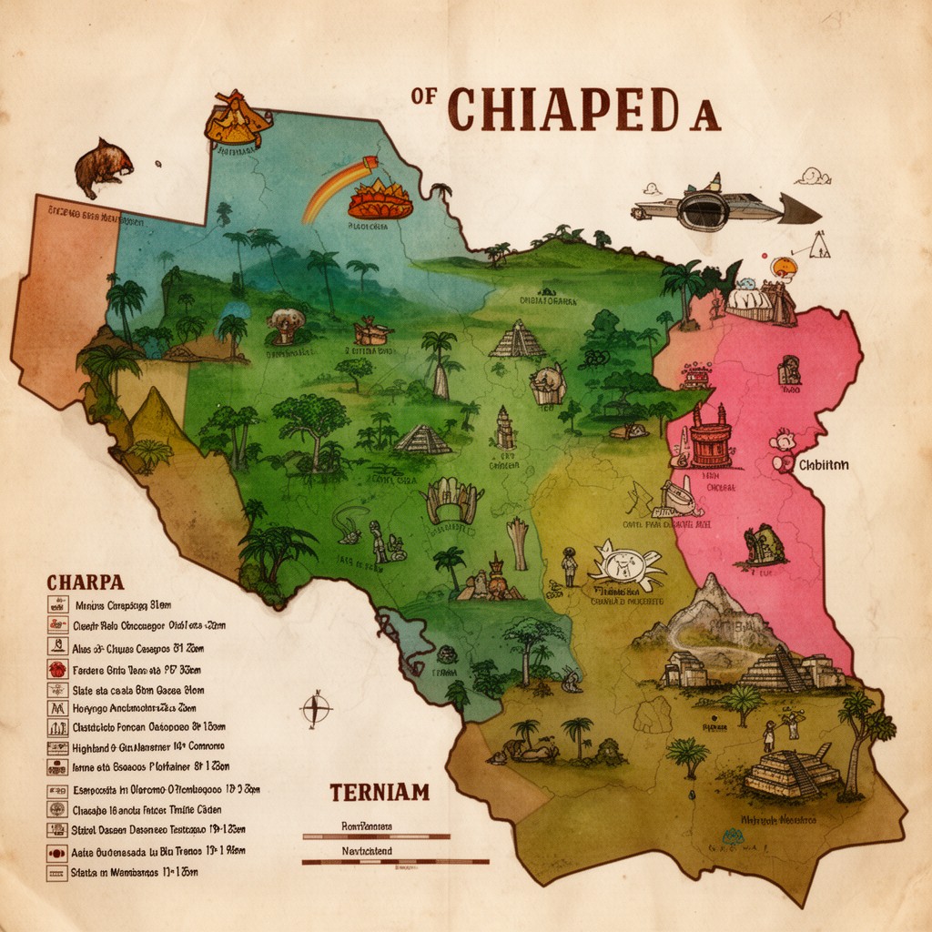 AI-generated illustration of State of Chiapas