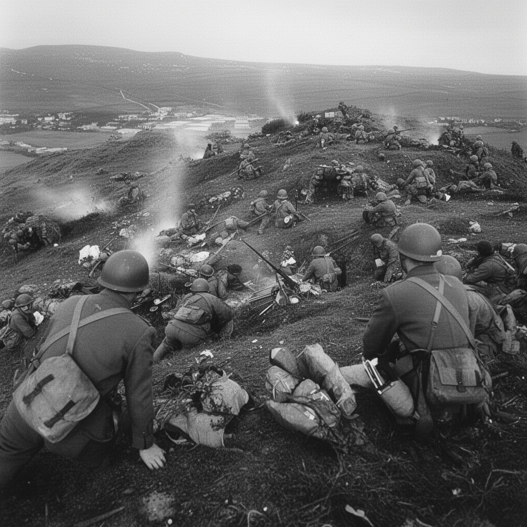 AI-generated illustration of Battle of Mount Tumbledown