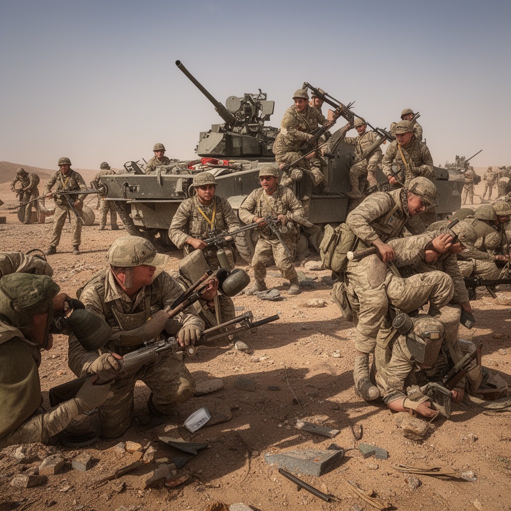 AI-generated illustration of Operation Battleaxe