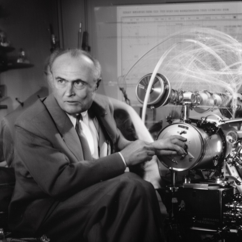 AI-generated illustration of Gerhard Herzberg