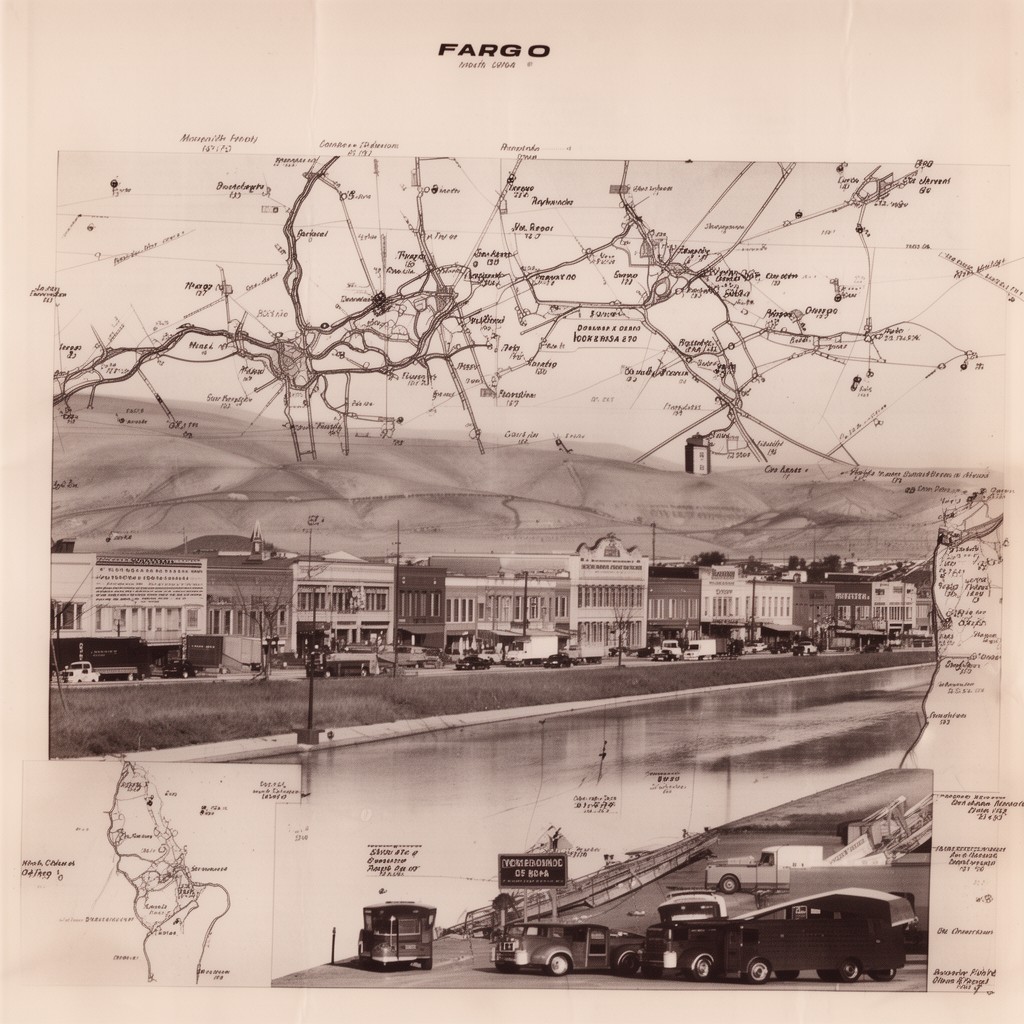 AI-generated illustration of Fargo, North Dakota