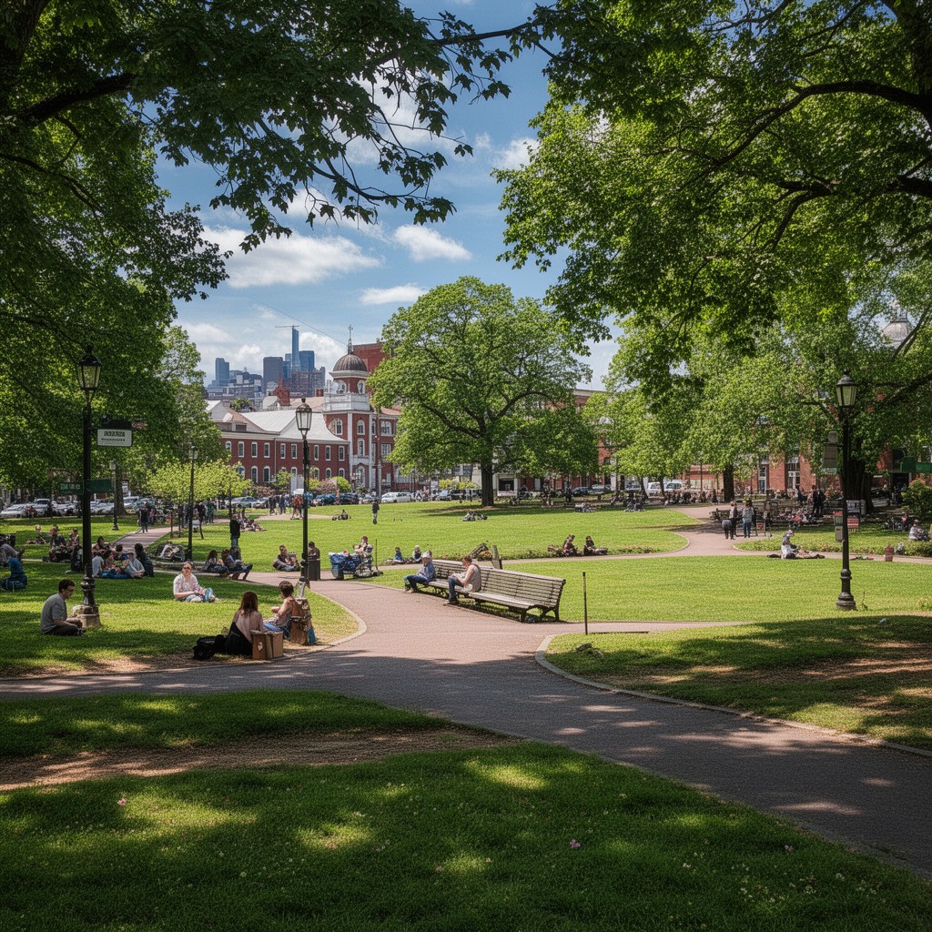 AI-generated illustration of Salem Common