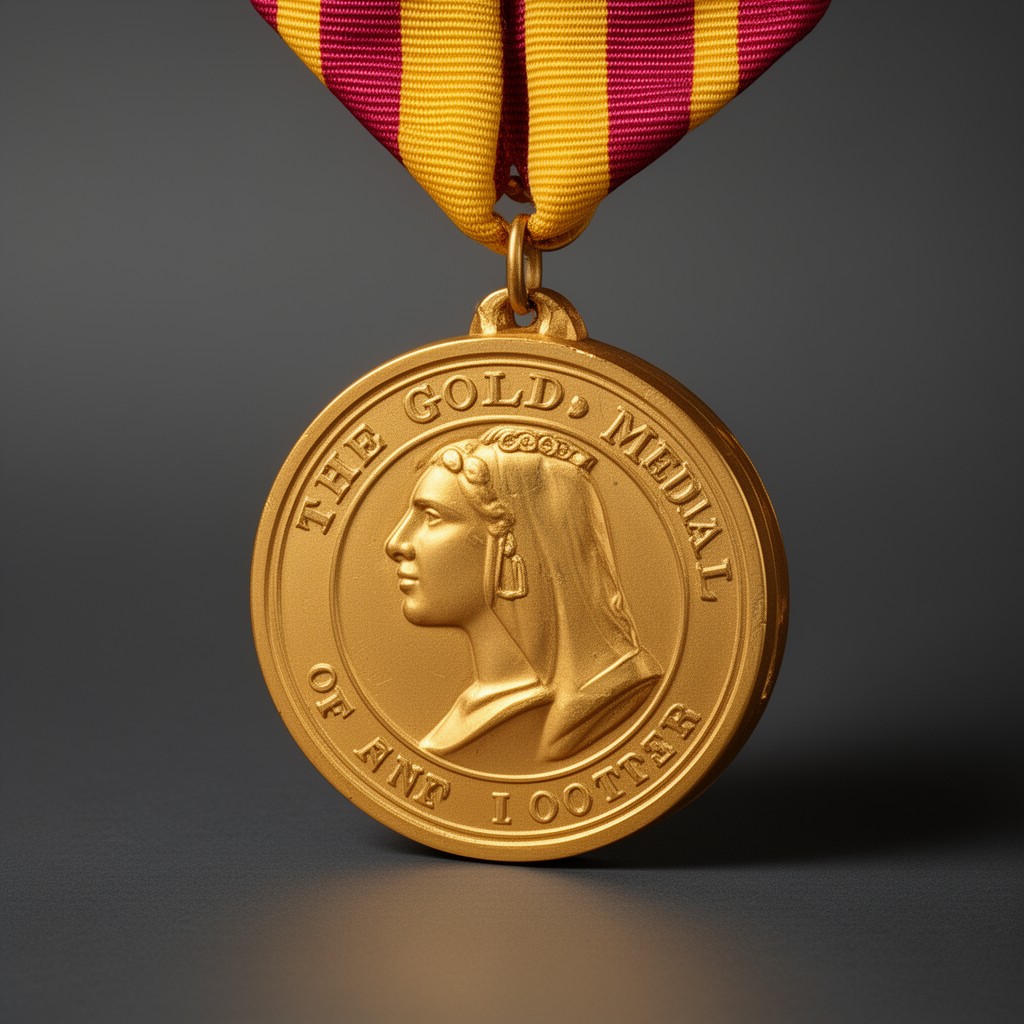 AI-generated illustration of Gold Medal of the National Institute of Arts and Letters