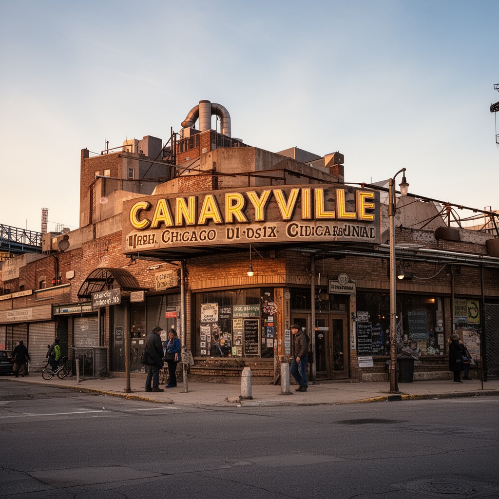 AI-generated illustration of Canaryville, Chicago