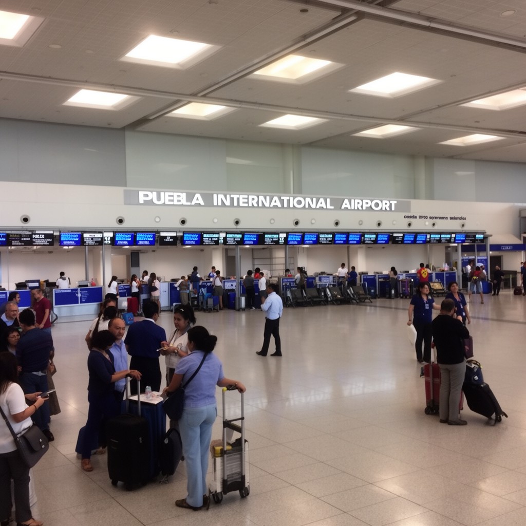 AI-generated illustration of Puebla International Airport