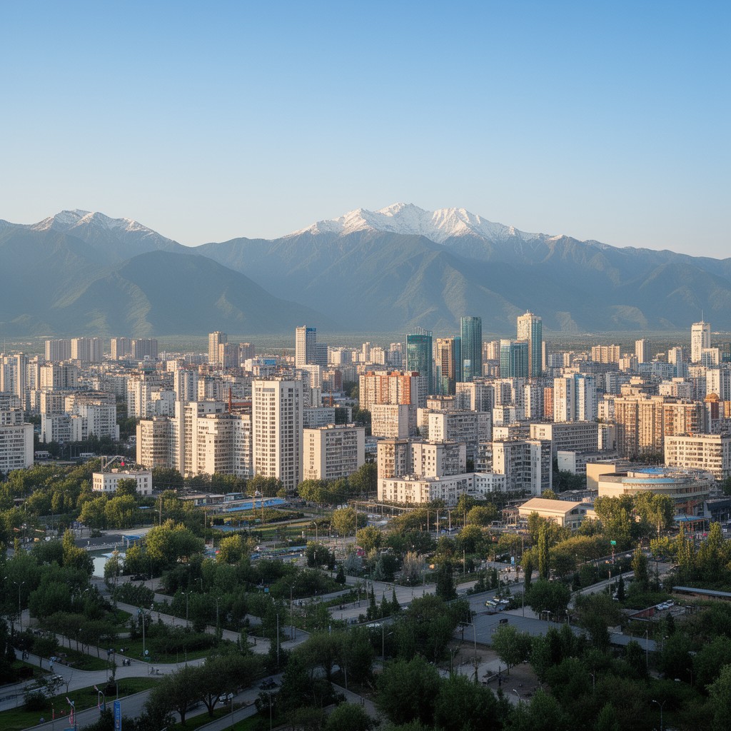 AI-generated illustration of Almaty