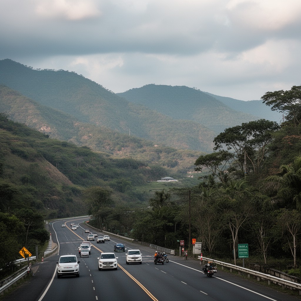 AI-generated illustration of Mexican Federal Highway 95