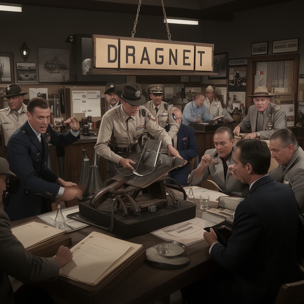 AI-generated illustration of Dragnet (television series)