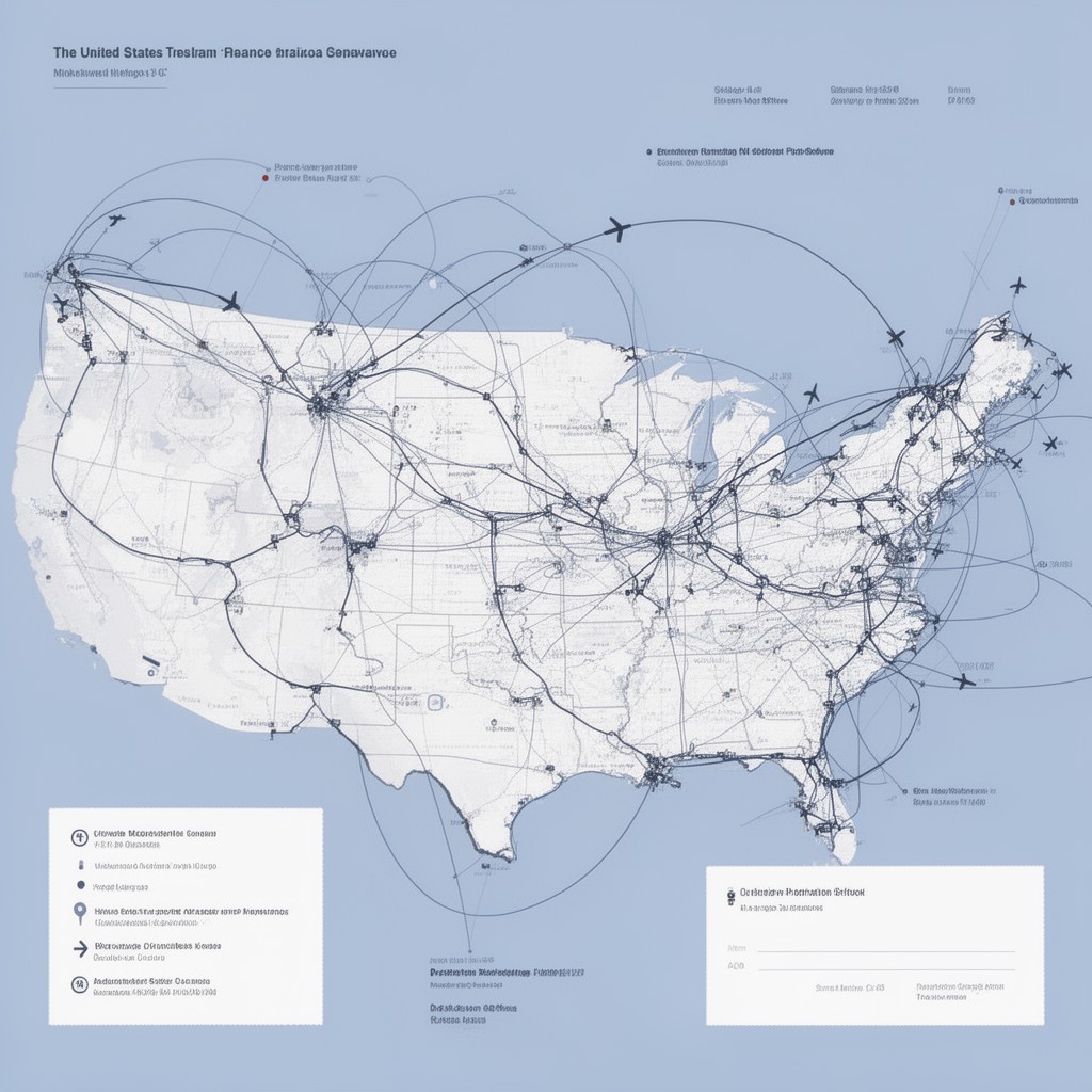 AI-generated illustration of United States transportation system