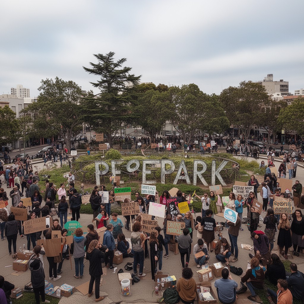 AI-generated illustration of People's Park