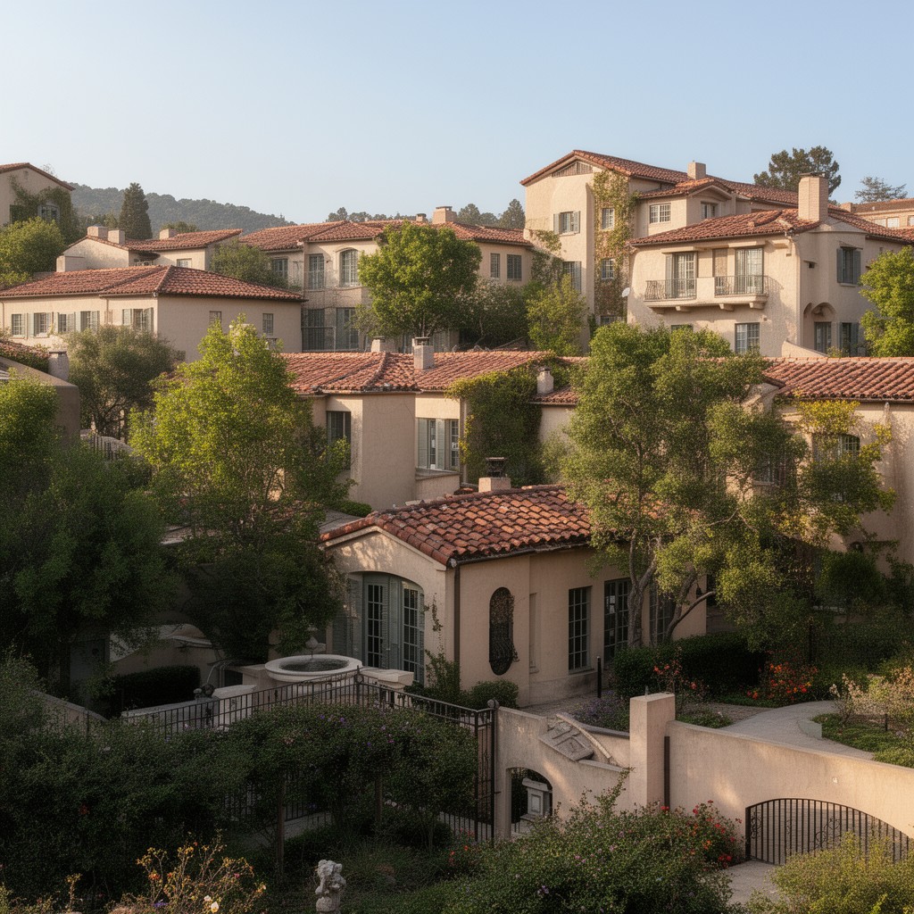 AI-generated illustration of Clark Kerr Campus (residential complex)