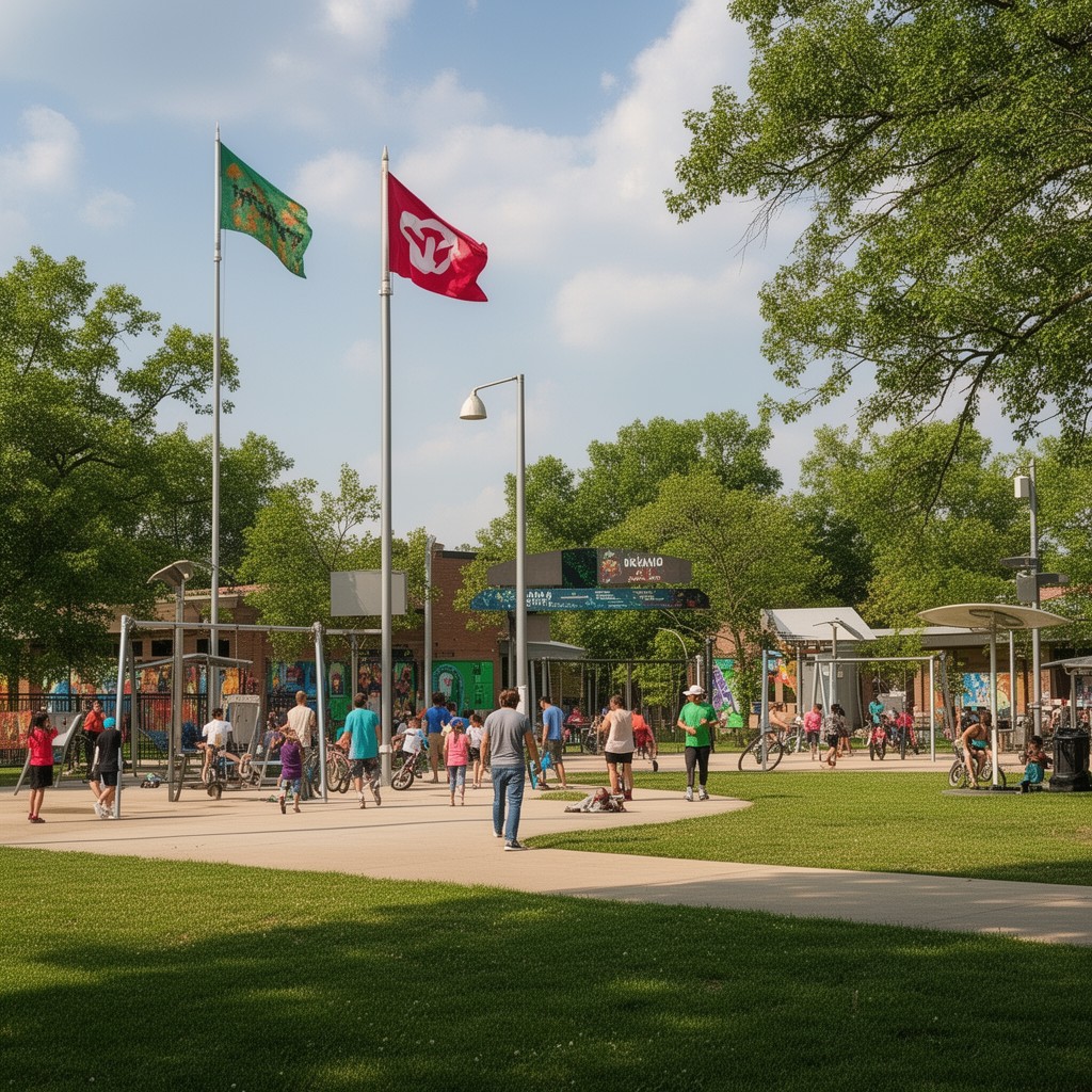 AI-generated illustration of Urbana Park District