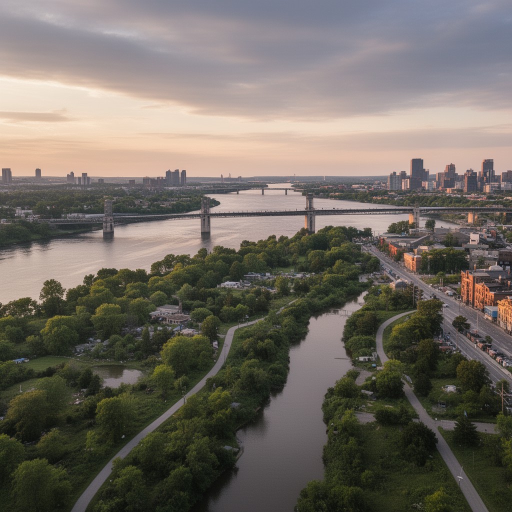 AI-generated illustration of St. Louis River