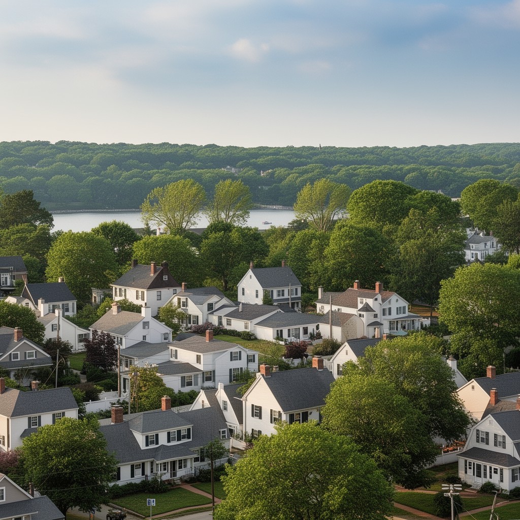 AI-generated illustration of Weymouth, Province of Massachusetts Bay