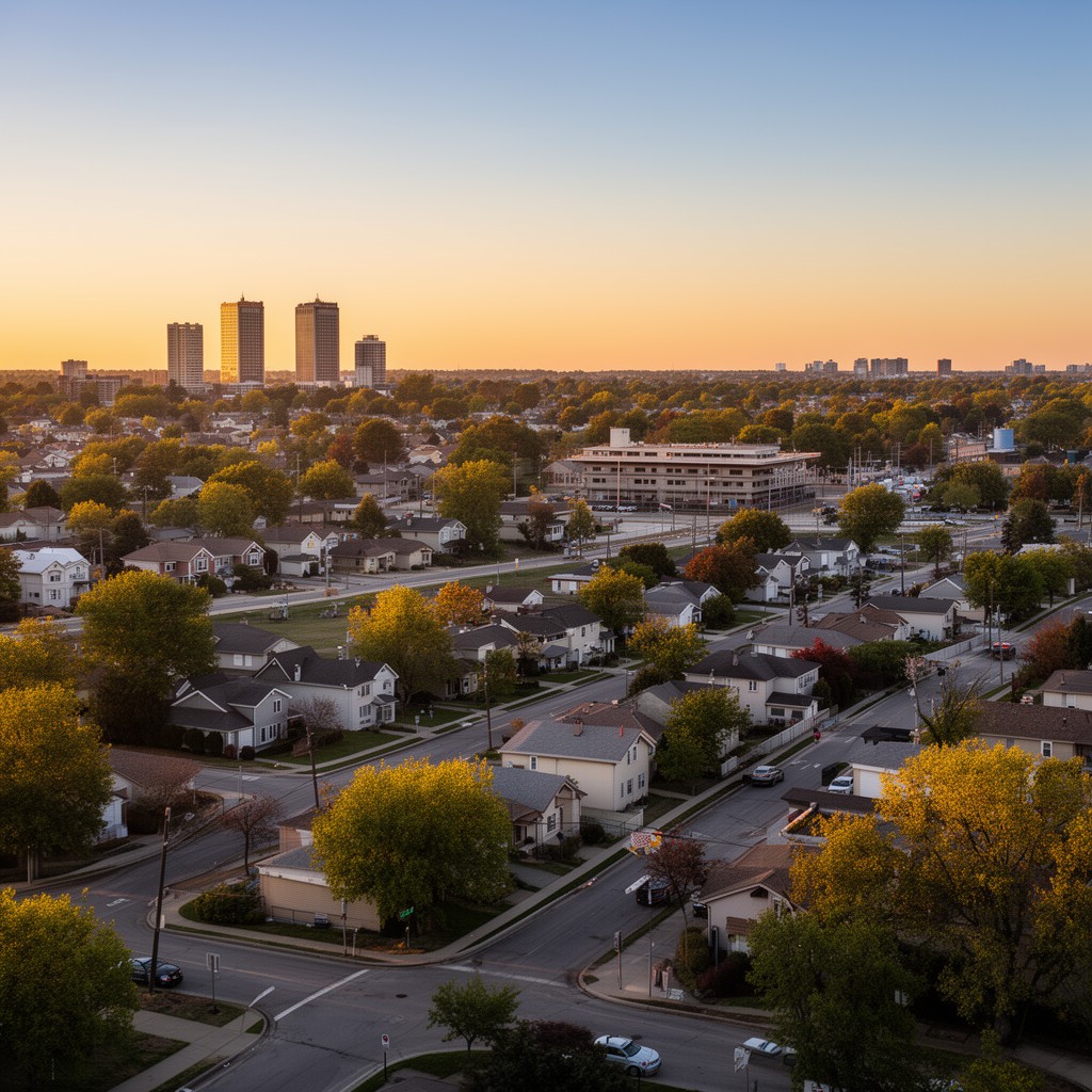 AI-generated illustration of Glendale Heights, Illinois