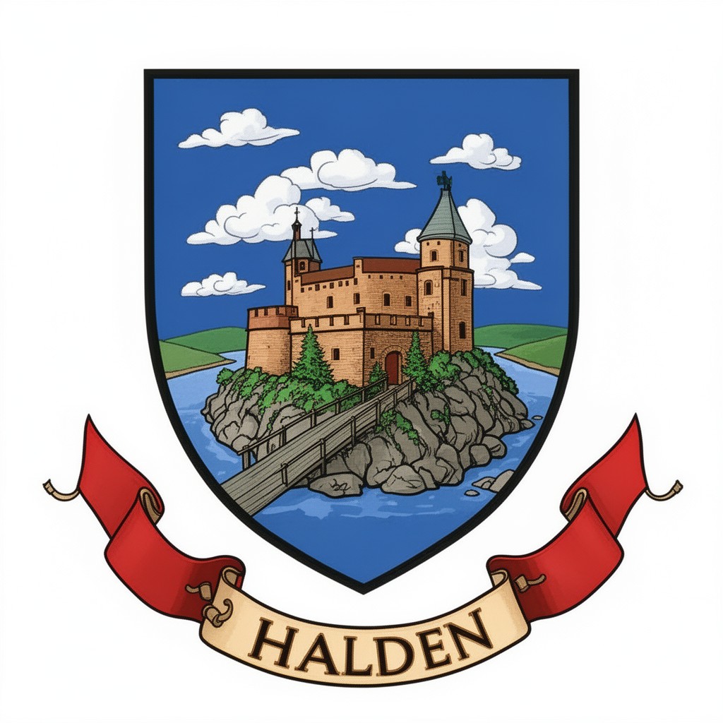 AI-generated illustration of Halden coat of arms