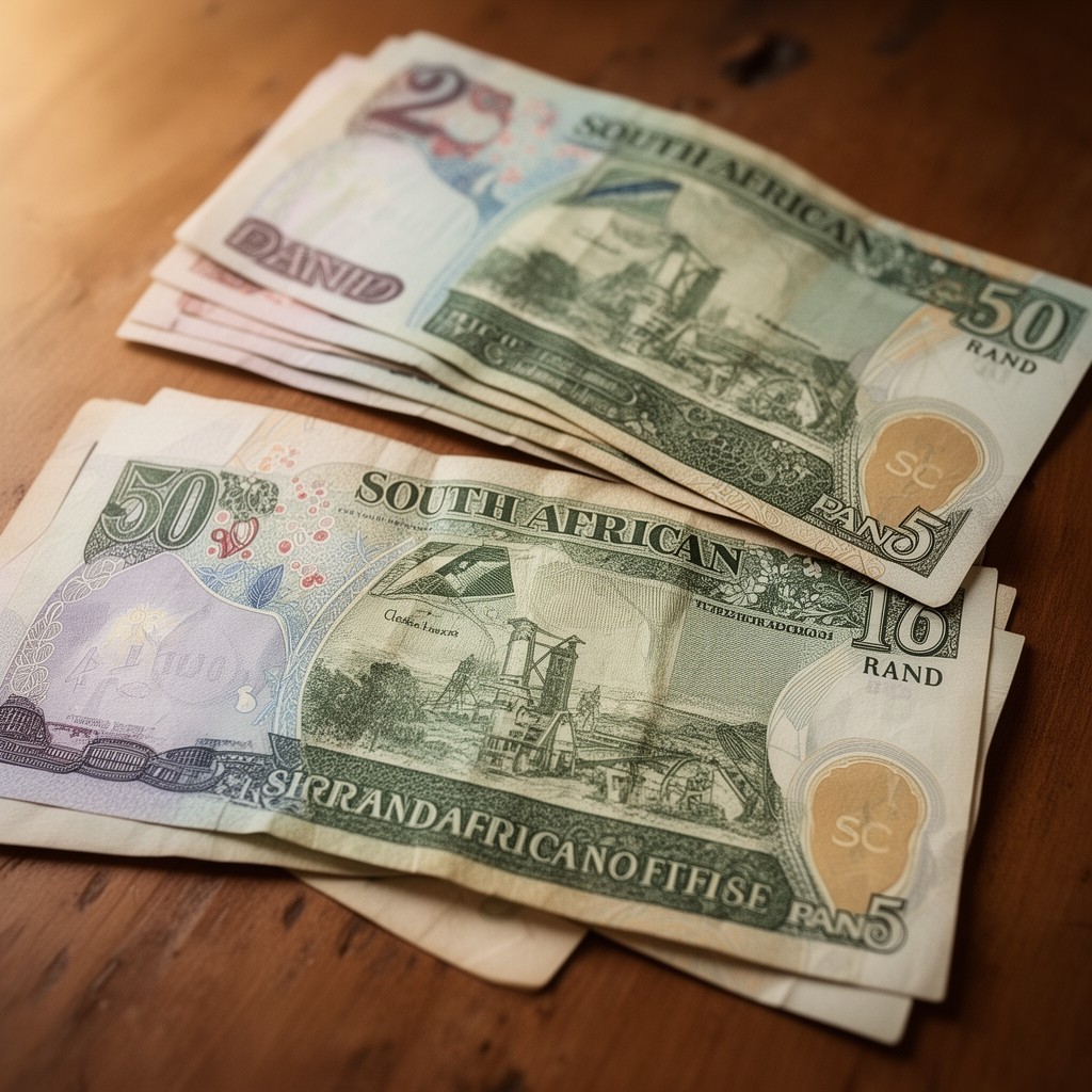 AI-generated illustration of South African rand