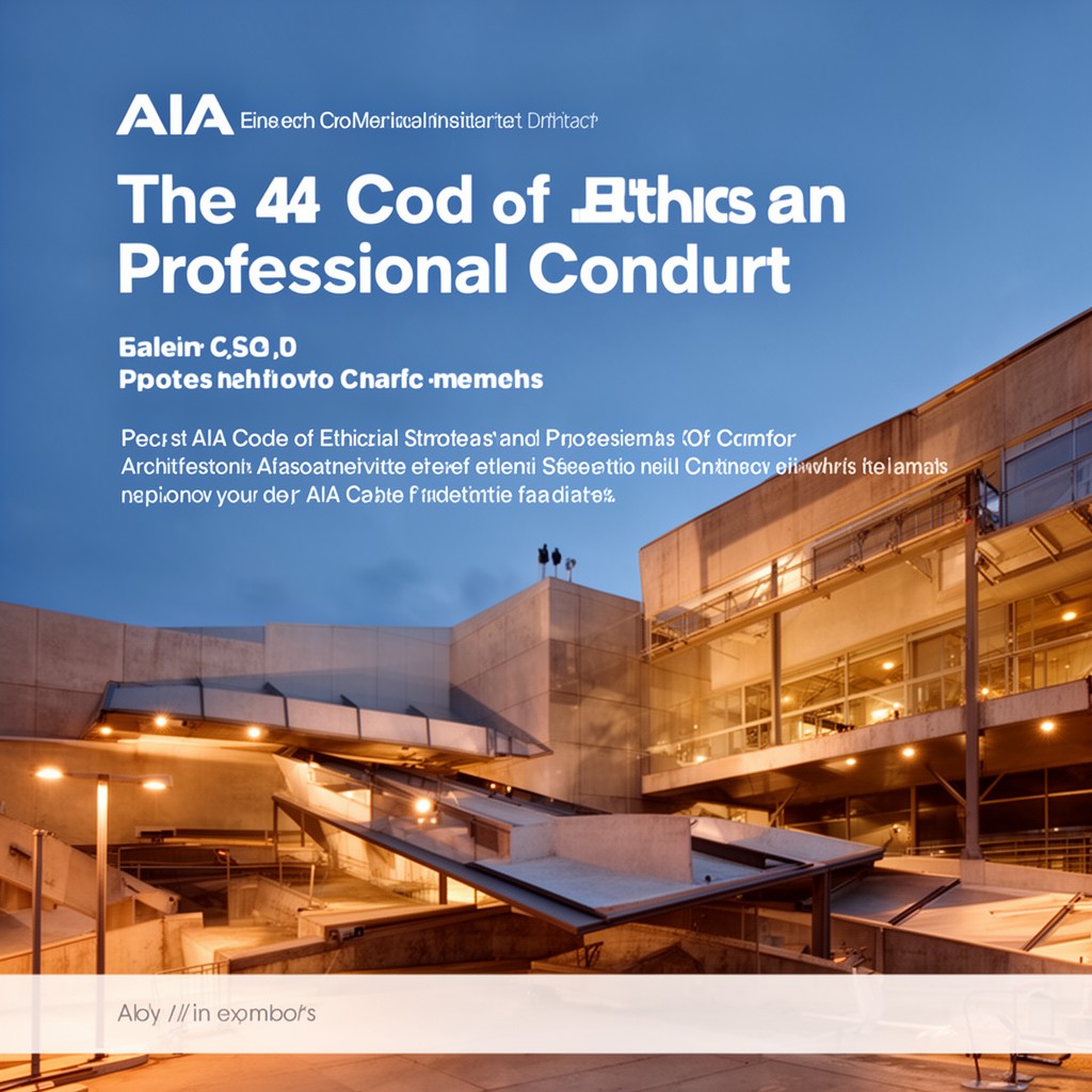 AI-generated illustration of AIA Code of Ethics and Professional Conduct