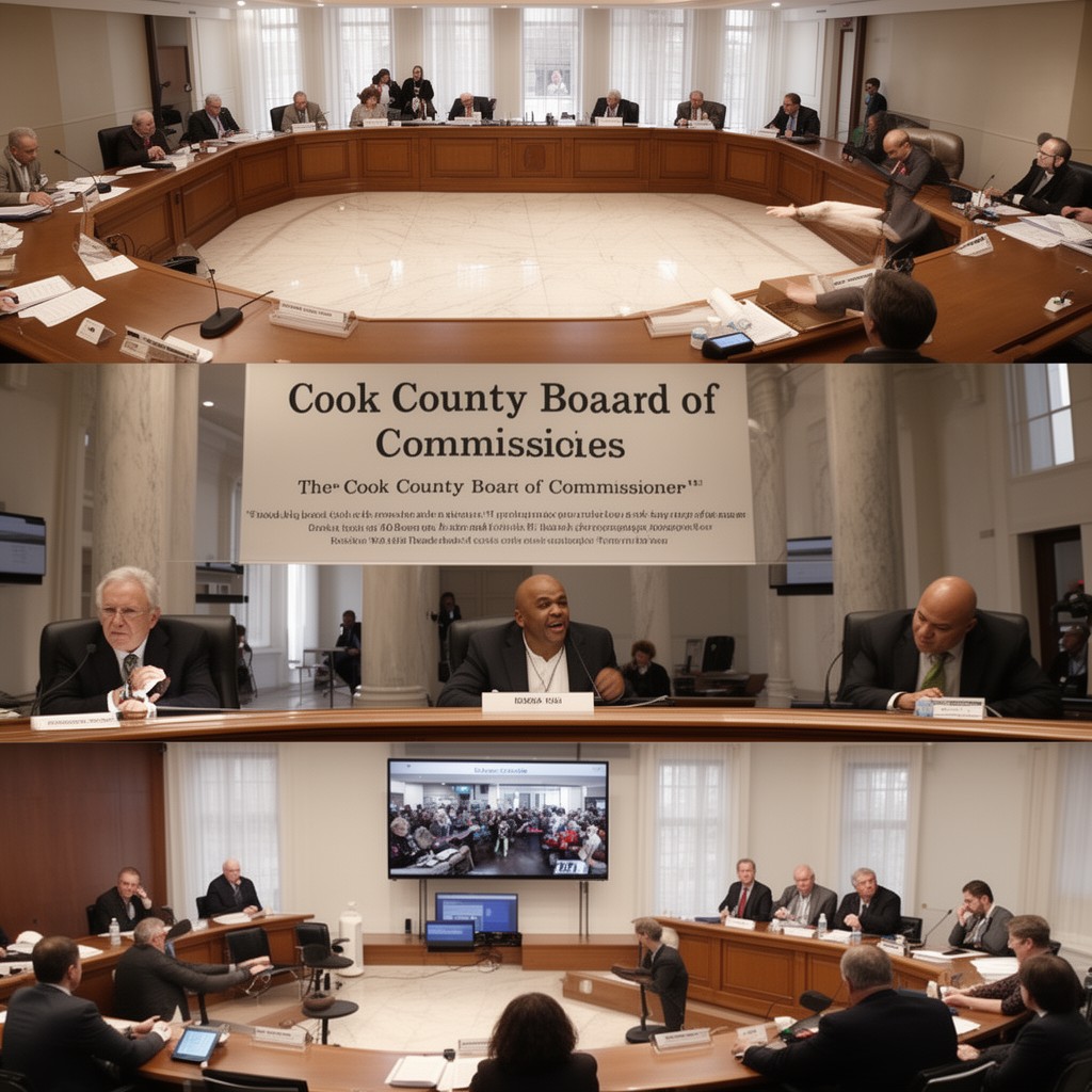 AI-generated illustration of Cook County Board of Commissioners
