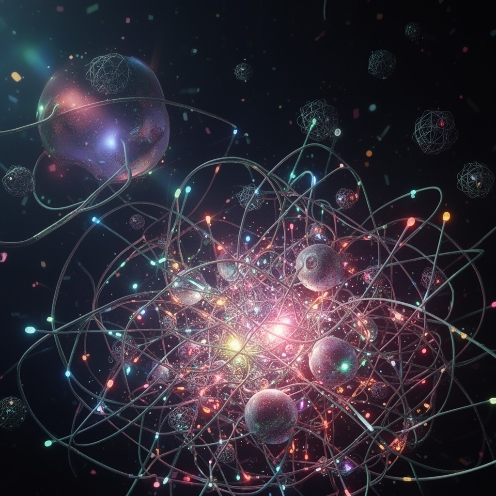 AI-generated illustration of quantum chromodynamics