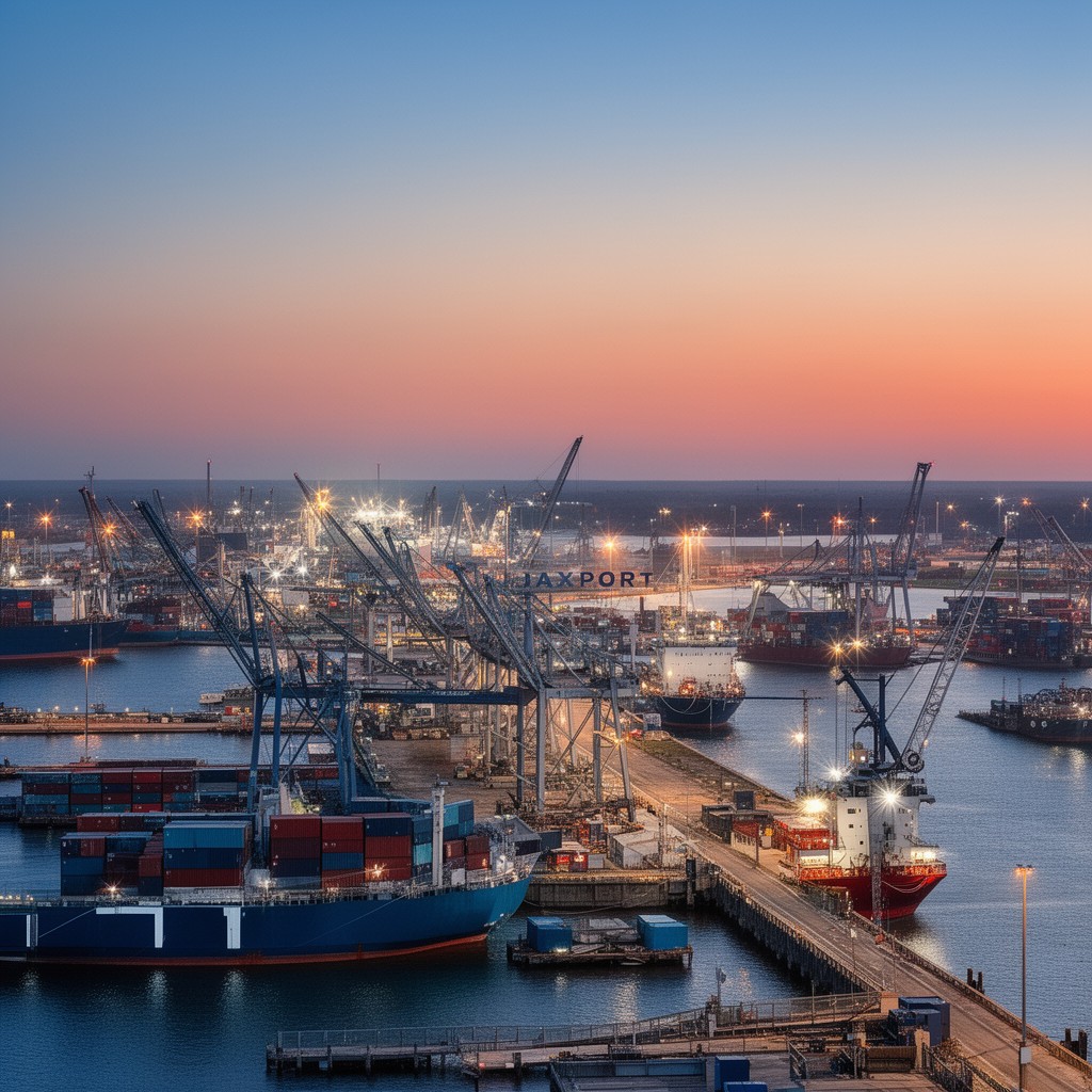 AI-generated illustration of JAXPORT