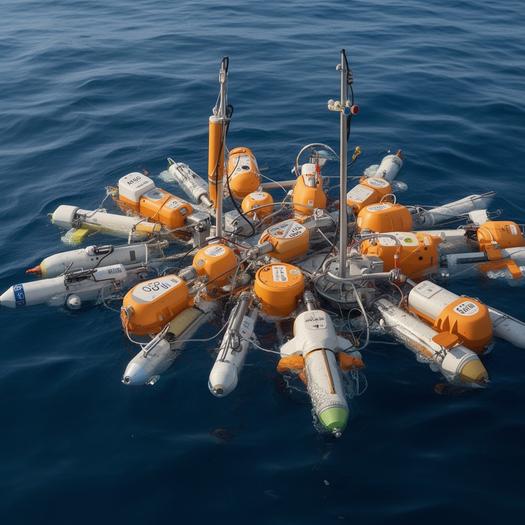 AI-generated illustration of Argo floats