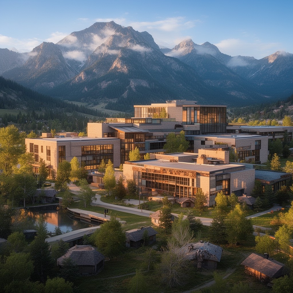 AI-generated illustration of David Skaggs Research Center