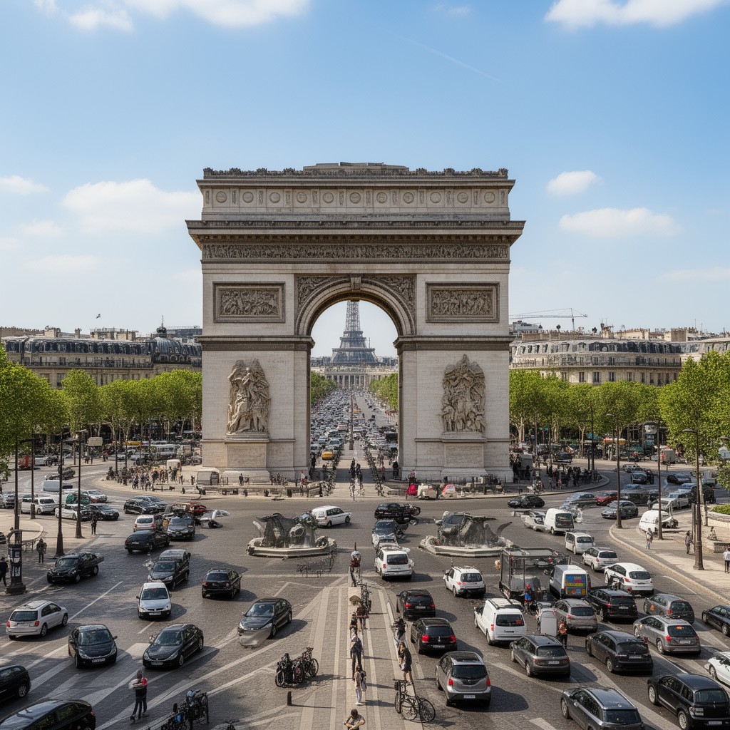 AI-generated illustration of Place Charles-de-Gaulle