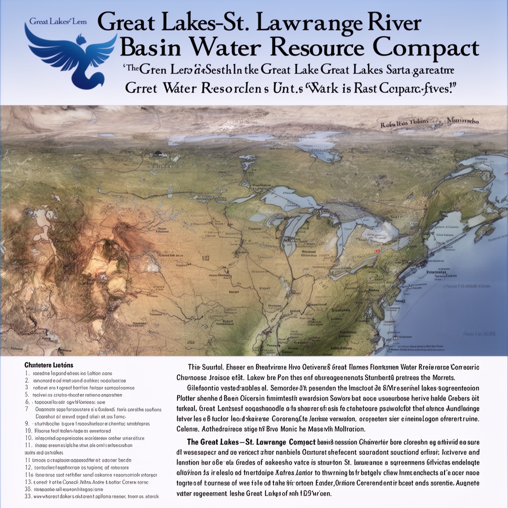 AI-generated illustration of Great Lakes–St. Lawrence River Basin Water Resources Compact