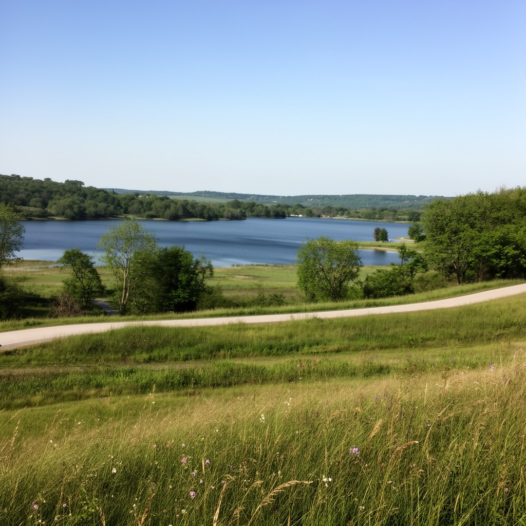 AI-generated illustration of Cedar Valley Lakes Trail