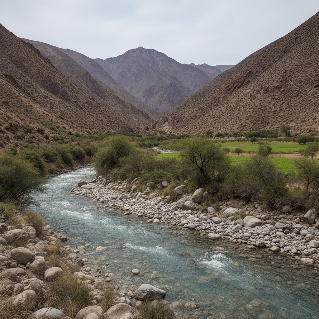 AI-generated illustration of Hurtado River