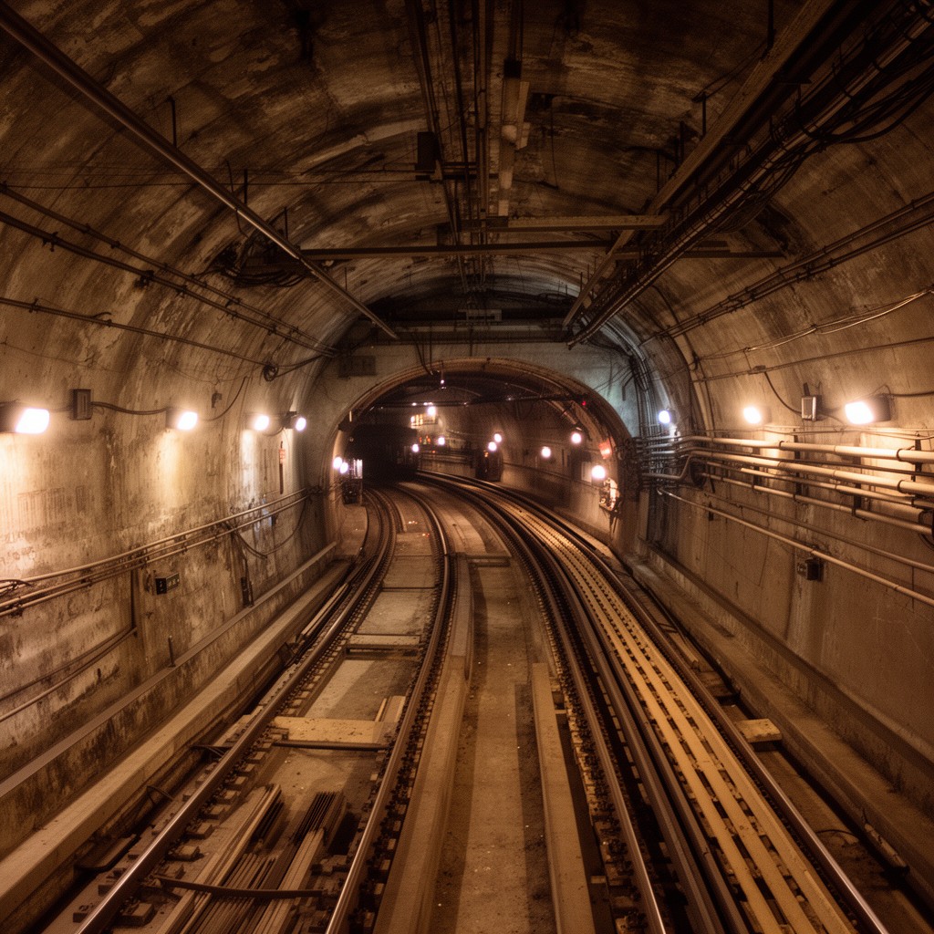AI-generated illustration of Hudson River tunnels