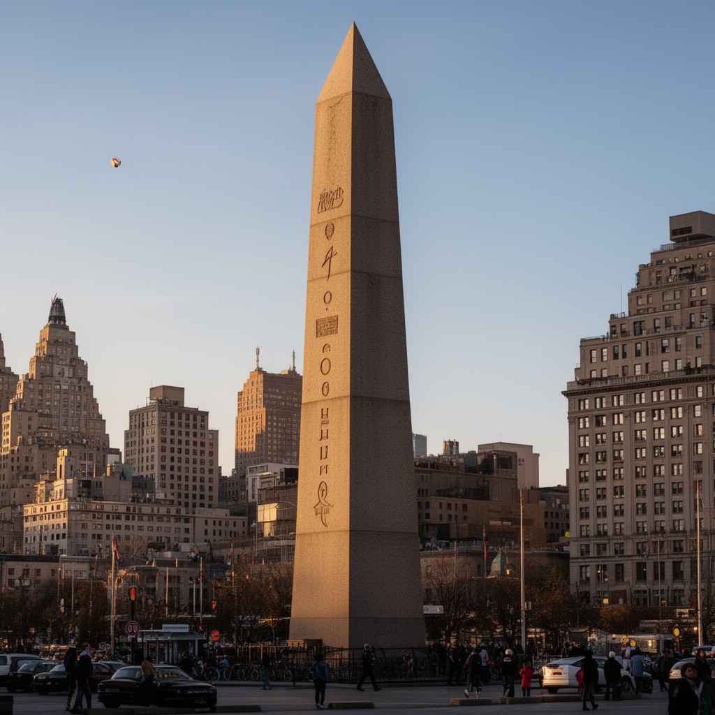 AI-generated illustration of The Obelisk (Cleopatra's Needle)