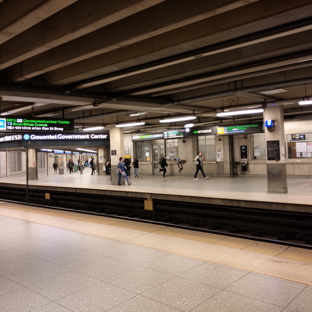 AI-generated illustration of Government Center station