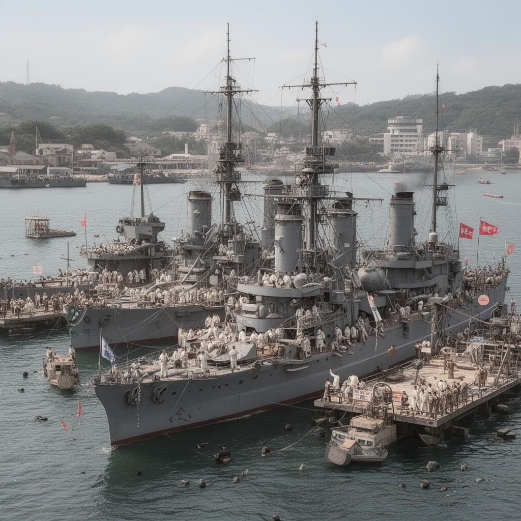 AI-generated illustration of Beiyang Fleet