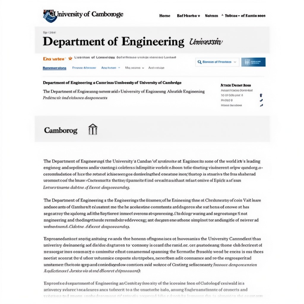 AI-generated illustration of Department of Engineering, University of Cambridge