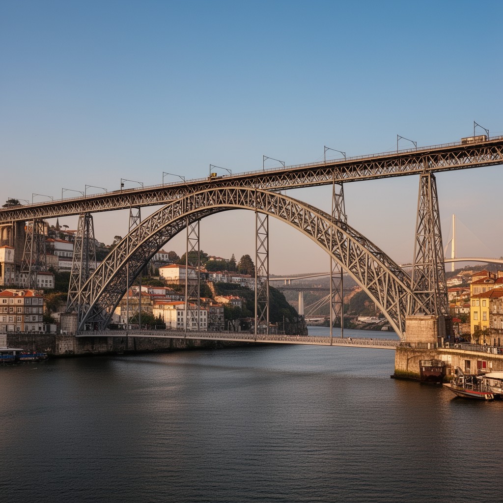 AI-generated illustration of Ponte Dom Luís I (contribution)