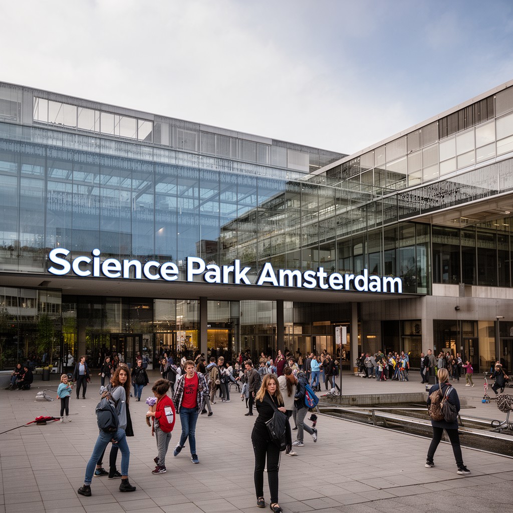 AI-generated illustration of Science Park Amsterdam
