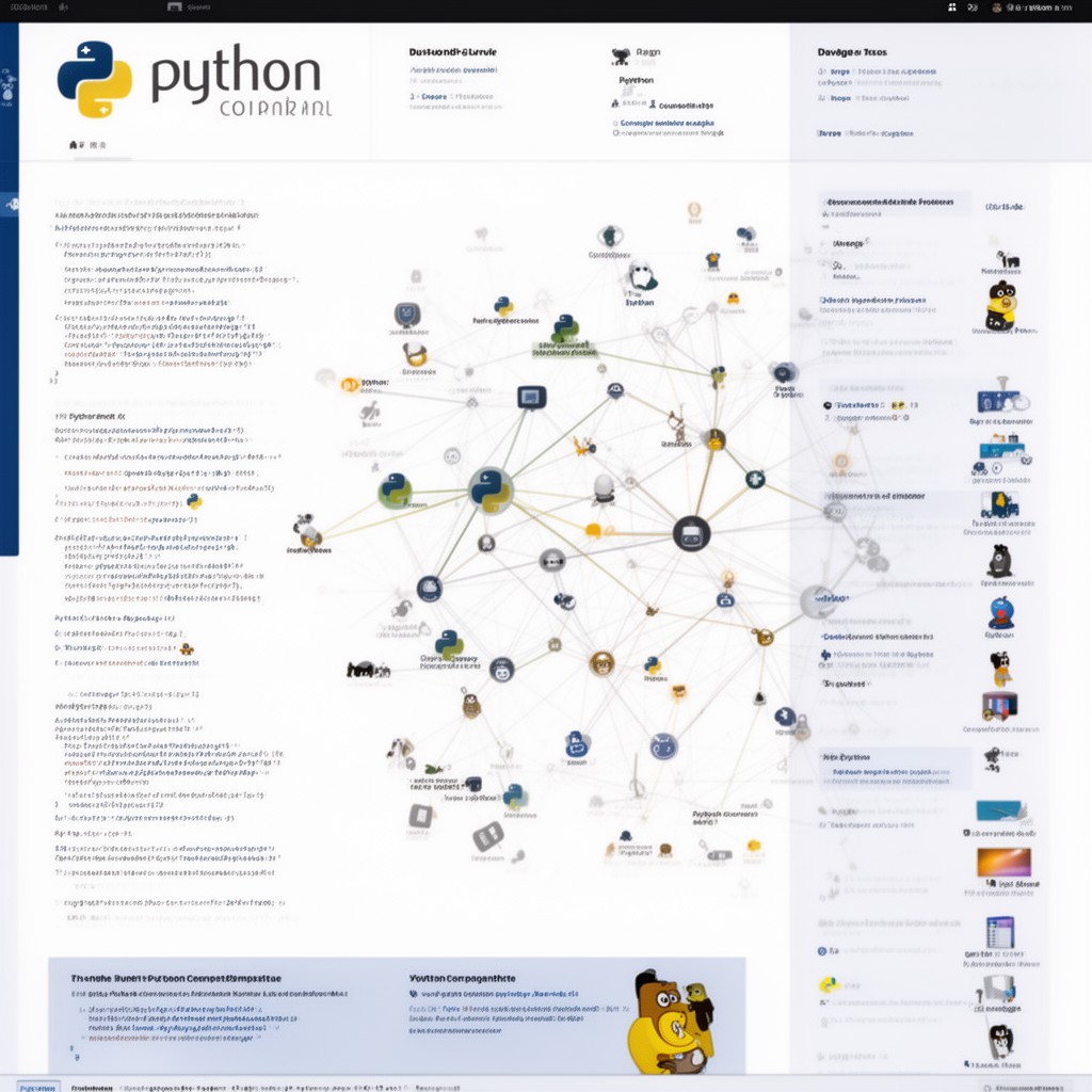 AI-generated illustration of Python community
