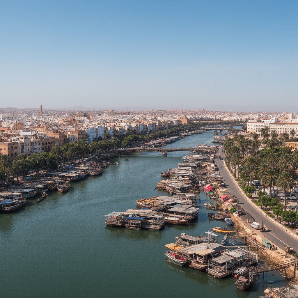 AI-generated illustration of Bou Regreg River