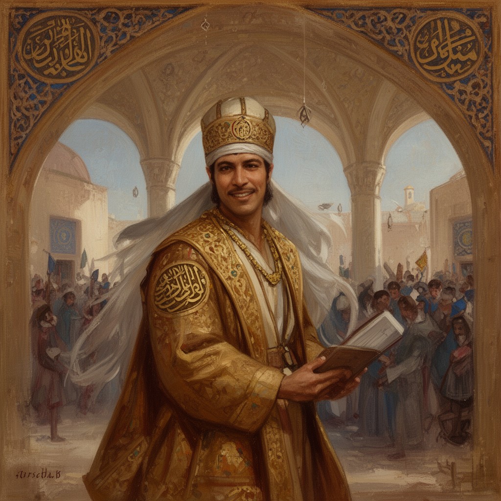 AI-generated illustration of Harun al-Rashid