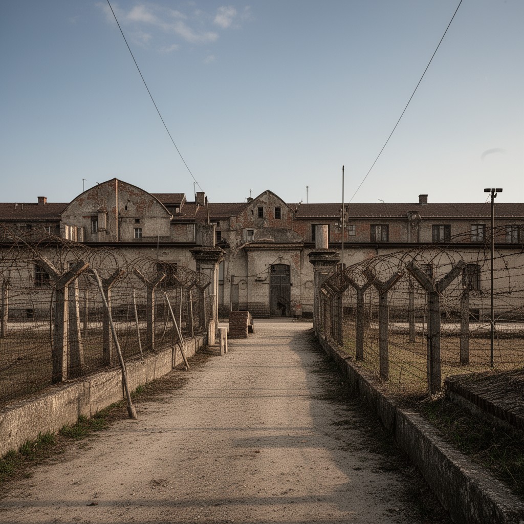 AI-generated illustration of Stara Gradiška concentration camp