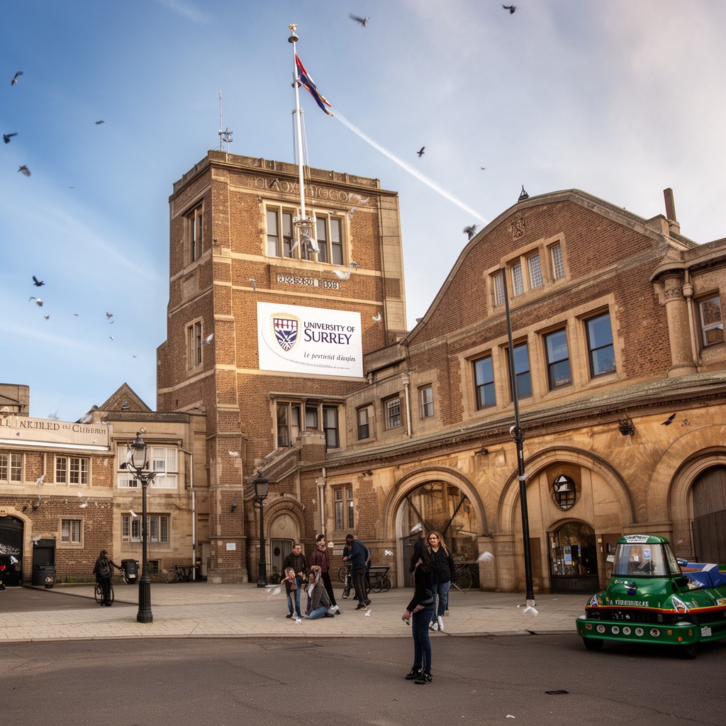 AI-generated illustration of University of Surrey