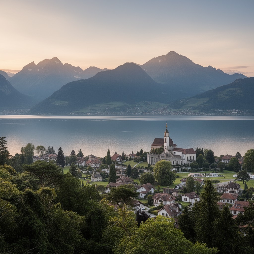 AI-generated illustration of Corsier-sur-Vevey