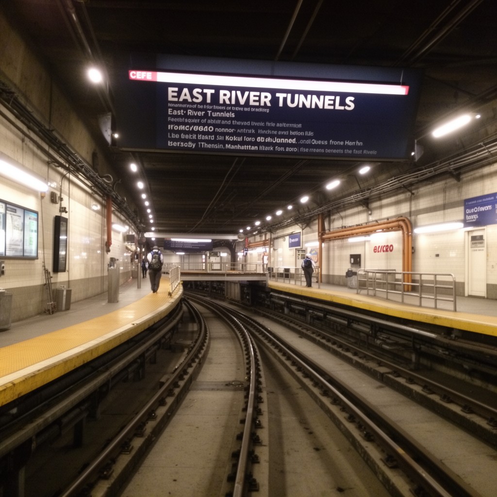 AI-generated illustration of East River tunnels