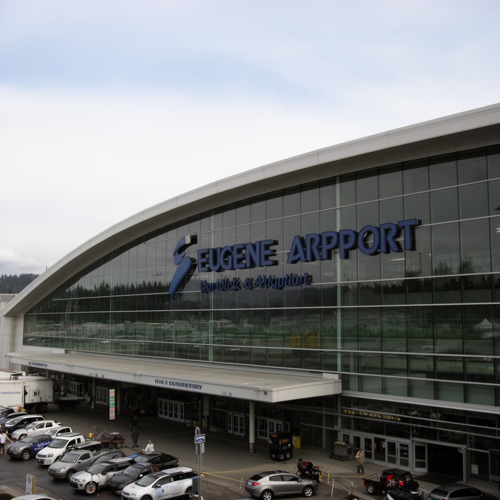 AI-generated illustration of Eugene Airport