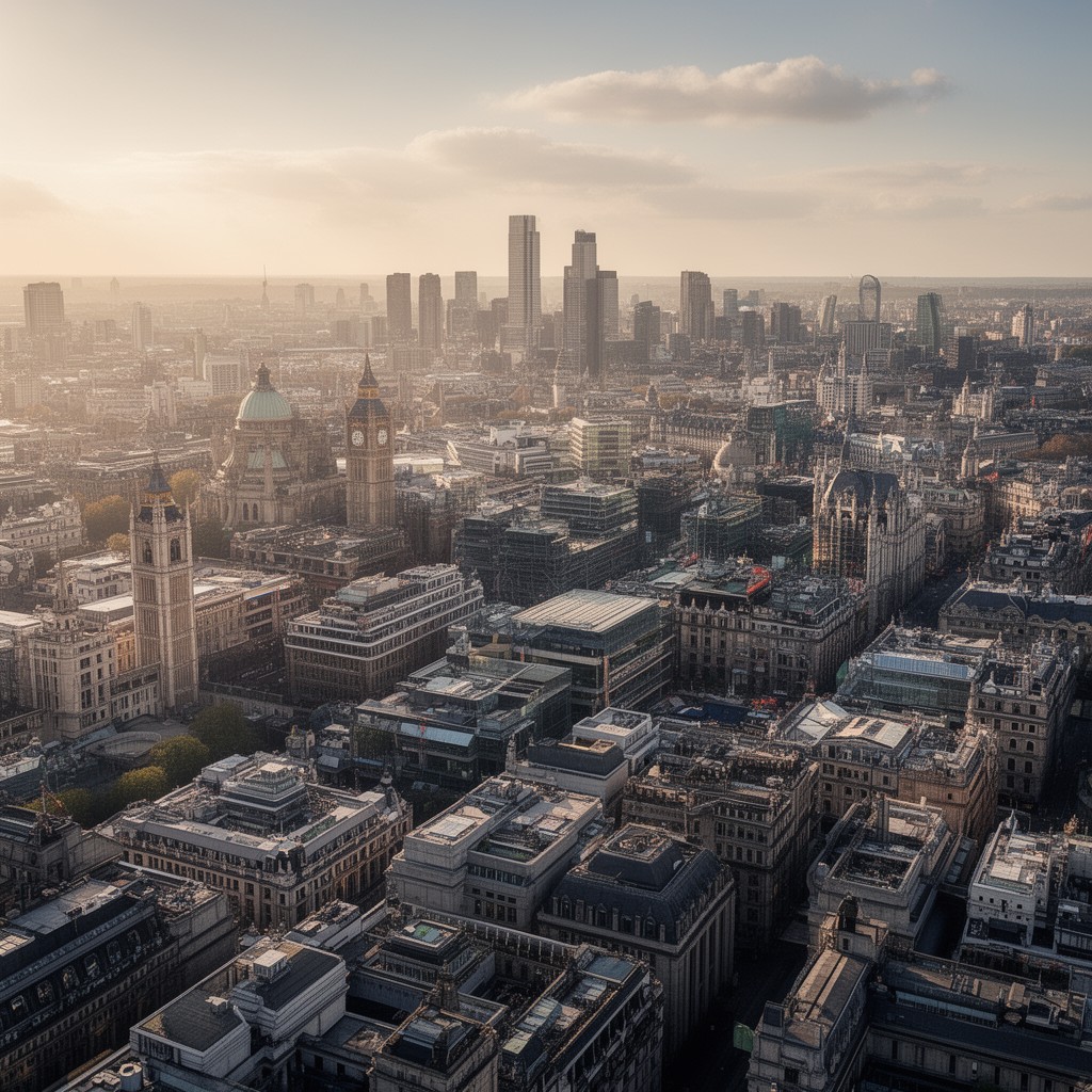AI-generated illustration of Central London